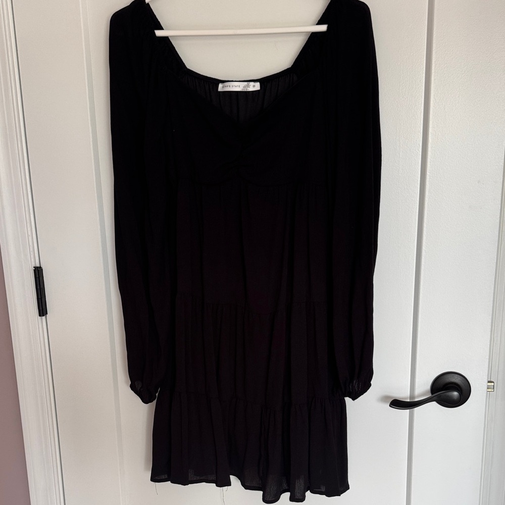 Altar'd State Charcoal Long Sleeve Dress NEW WITH TAGS